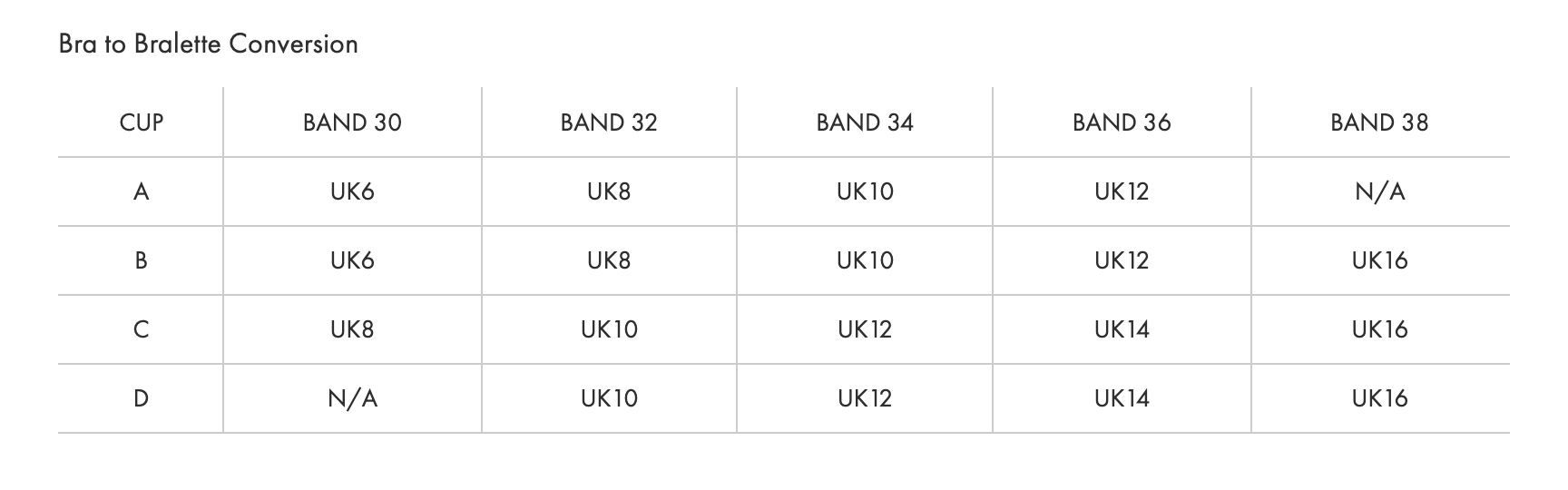 SIZE GUIDE