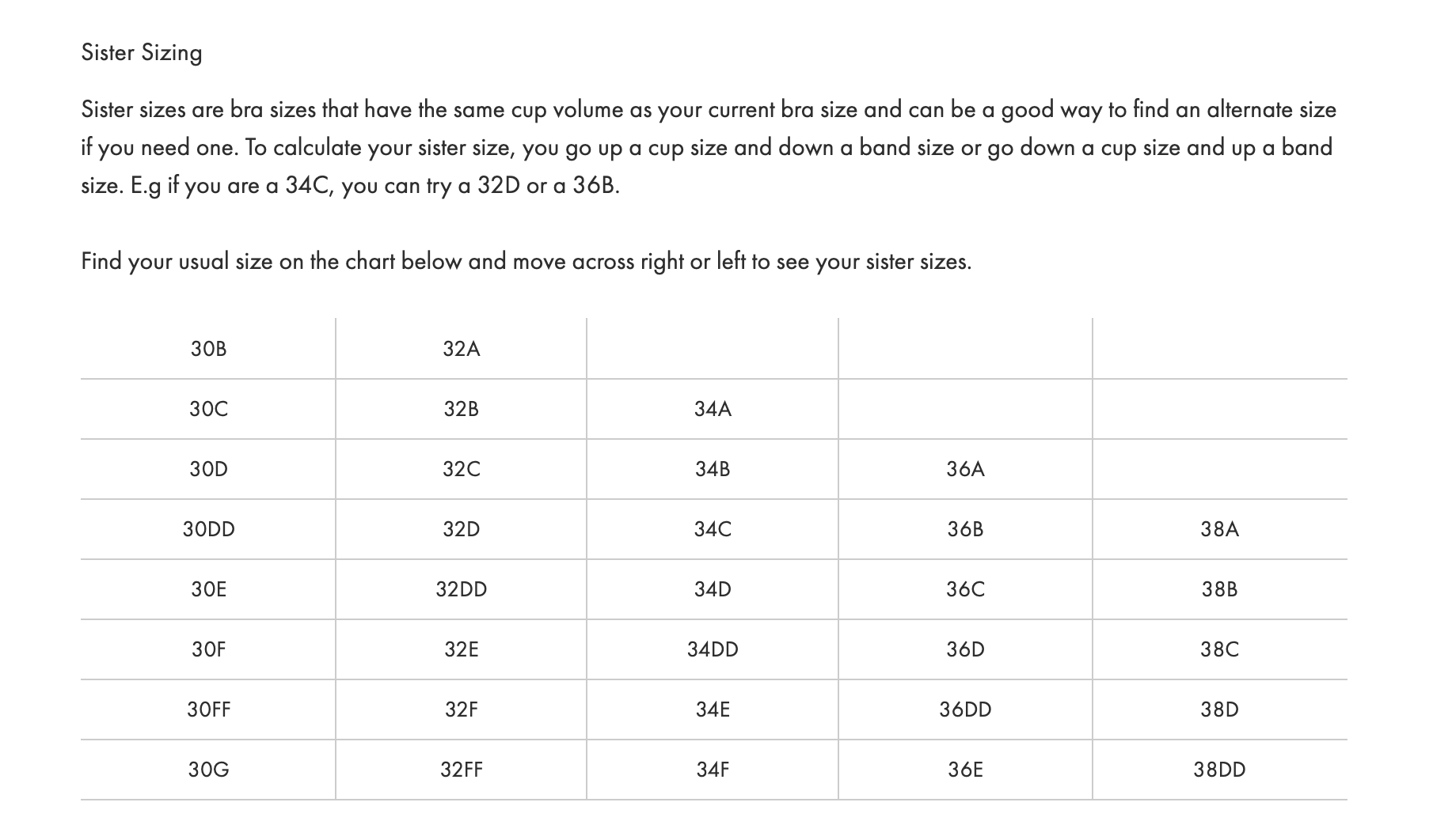 SIZE GUIDE