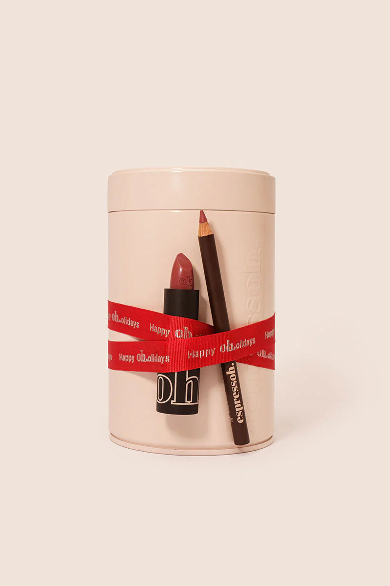 ESPRESSOH Creamy Rose Aroma Lipstick and Lip Liner Oh.olidays set